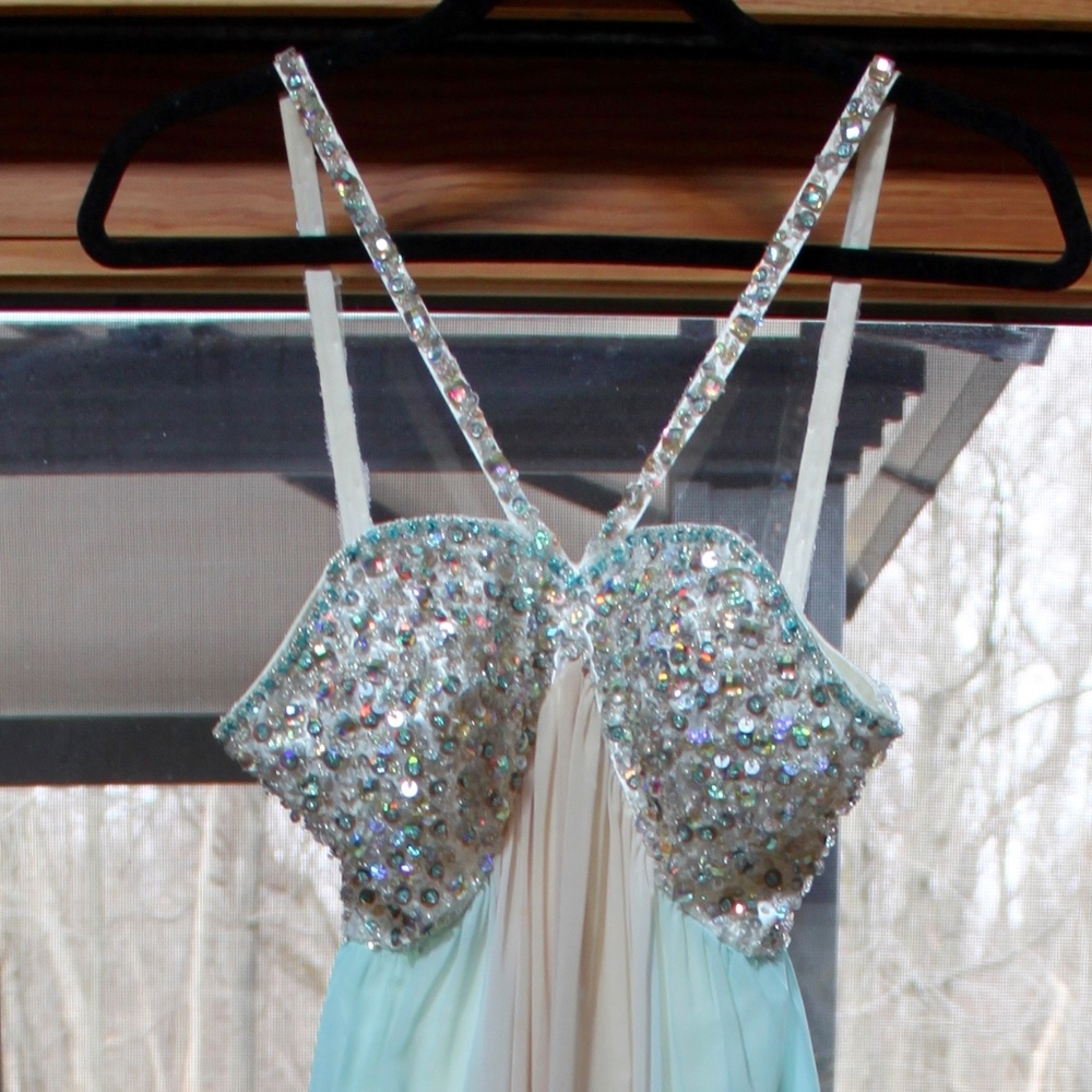 Sherri Hill Ombre Beaded Long Dress